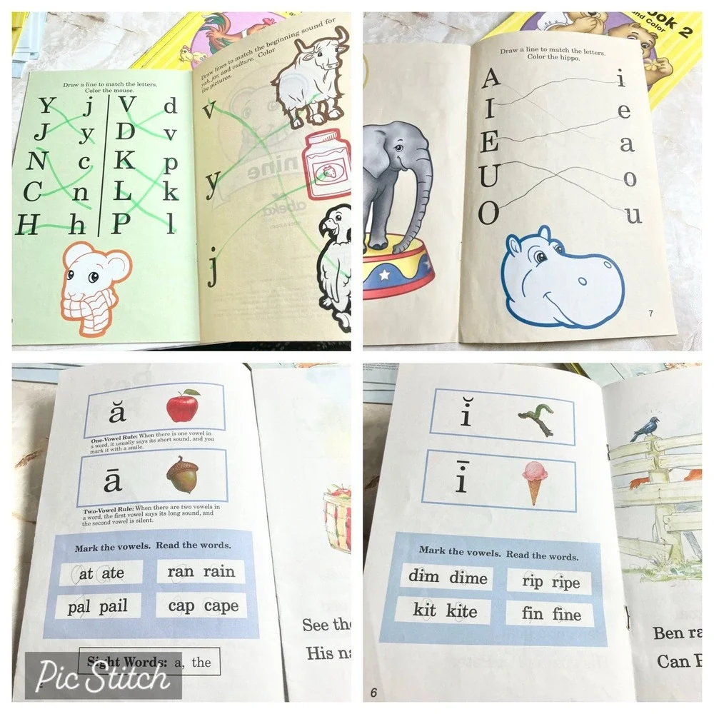 Abeka K4 & K5 Early Reading & Phonics Curriculum Books Complete Sets (4)